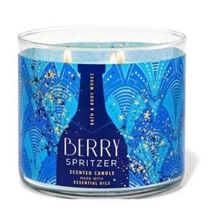 🎅 BBW Berry Spritzer 3-Wick Candle NEW